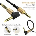 3 5mm Male To Male Aux Cable Cord L-shaped Right Angle Car Audio Headphone Lot
