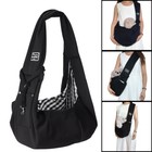 Pet Carrier Shoulder Bag Dog Cat Sling Puppy Tote Pouch Travel Hands Carry Black