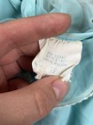 Vintage 70s Lingerie Jumpsuit Size 12 Wide Leg Nylon Chiffon Romper Blue Jasmine
