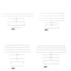 4 Rectangular Metal Floral Display Frame Wedding Backdrop Stand Set Party Events