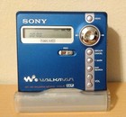 Sony Walkman Mz-n707 Type R Mdlp Portable Mini Disc Recorder Blue Working Tested