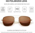 Mens Aviator Sunglasses Polarized 55mm Military Square Shades bayonet Temples
