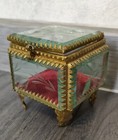Original Vintage Glass Jewelry Box Box From The Soviet Union Ussr