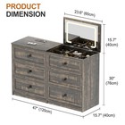 Vanity Desk With Mirror And Lights  Makeup Dressing Table With Charging Station