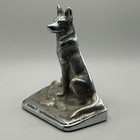 Single Pewter German Shepherd Dog Bookend Vintage 2 5 Lbs