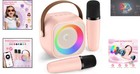 Kids Karaoke Machine With Voice Changing  Lights   2 Wireless Mics - Fun For All