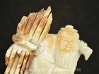 11 2  Chinese Natural Xiu Jade Carving Old Man People Firewood Sculpture