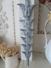 Pair Old Architectural Zinc Metal Fragments Decor Accent Pieces Flowers