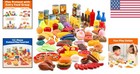 Comprehensive 122-piece Kids Pretend Food Set - Kitchen Play For Imaginative Fun