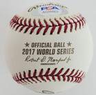 Carlos Beltran Signed Official 2017 World Series Baseball  jsa Coa 