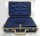 Vintage  1950s Samsonite Blue Marble Luggage Train Case Key Shwayder 4715