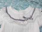 Badgley Mischka Baby Dress 9-12m White Long Sleeve Ruffle Bow Cotton Infant Top