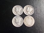 4 Us Silver Dimes 1902  1942  1944  1944