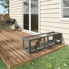 Pawhut Wooden Cat Play Tunnel Outdoor Cat Enclosure W  Multiple Entrances