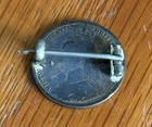 1901 Queen Victoria Silver Coin Made Pin W enameled St george Slaying Dragon
