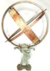 Vtg 1950s Sune Rooth Atlas Armillary Sundial Cast Iron Copper Brass New Arrival
