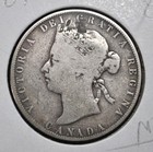 1870 Lcw Canada 50 Cents  obverse Damage