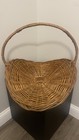 Vintage Large Wicker Flower Gathering Basket Farmhouse Decor Rustic 23    X 18   