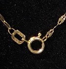10kt Solid Yellow Gold Mirror Link Chain Anklet 9in Sparkly Dainty Brand New