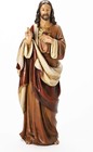 Intricate Sacred Heart Of Jesus Devotional Statue In Glossy Finish - 18  High