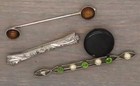 Lot 4 Vintage   Antique Pins Brooches Victorian  Art Nouveau Art Deco  Stick Pin