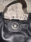 Harley-davidson Women   s Black Leather Shoulder  Bag Purse 13 5   