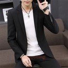 Men Business Casual One Button Slim Fit Suit-coat Tops Formal Work Blazer Jacket