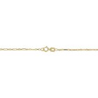 14k Yellow Gold 1 7mmmm Wide Figaro Forzatina 3   1 Link 10 Inch Anklet 