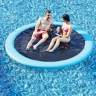 Round Inflatable Floating Dock  Sunchill Float Ring  Hammock 6ft Sky Blue