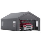 13 X 25ft Carport Canopy Heavy Duty Car Port Tent With Windows Side-opening Door