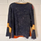 Rising International Nepal Patchwork Sun Top Long Sleeve Boho 22x27 M