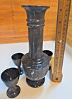 Black Marble 9  Decanter W  Five 3  Marble Cups
