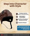 Vintage Leather Football Helmet  Brown