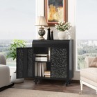 Modern Farmhouse Kitchen Buffet Cabinet Sideboard Storage Console With 2 Doors