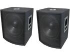 New  2  18  Subwoofer Speakers Pair woofer Sub W  Box dj pa bass pro Audio sound