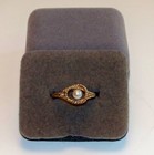 Vtg Avon Ring     Gold Tone Faux Pearl Braided Rope Size 7-9 Adjustable - B16