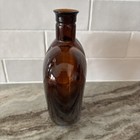 Vintage Paul Mason Heart Shape Amber Glass Bottle Decanter 