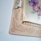 Vtg 1940s Happy Birthday Sweetheart Card Orchid Flower Glitter Satin Ribbon Lace