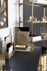 Blu Monaco Gold 5 Piece Cute Desk Organizer Set - Cute Office Desk Accessories