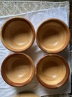 Mountain Woods 7  Hand Turned Gorgeous Wooden Salad Bowls Set Of 4   Guc