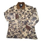 Mens Camo Duck Hunting Barn Coat Corduroy Collar Quilted Lined Insulated Jacket
