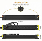 8-outlet Heavy Duty Metal Surge Protector Power Strip With 6 Ft Cord  15a 1875w 