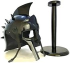 Medieval Black Gladiator Maximus Viking Helmet Ancient Knight Greek Roman Helmet