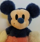  Disney Store Springtime Mickey Mouse 8  Yellow Red Fluffy Plush Stuffed Animal 