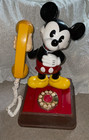 Mickey Mouse Phone Landline Rotary Telephone Disney Vtg Parts Or Repair Untested