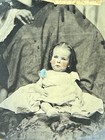 19th C  Clown Baby - Spooky Hand - Hidden Mother - Ambrotype Antique Photo