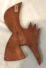 Vtg Native American Northwest Coast Carved Wooden Kingfisher Wall Plaque Signed