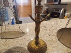Antique Style Vintage Brass Hanging Balance Scale W  Two Chain Suspended Pans
