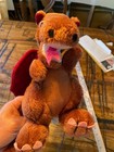 Vtg 1983 Dakin Red Dragon Plush Burgundy 9  Stuffed Animal Toy Mythical Fantasy