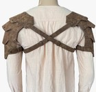 Medieval Fold Leather Double Pauldron Mercenary Knight Shoulder Armor Larp Cospl